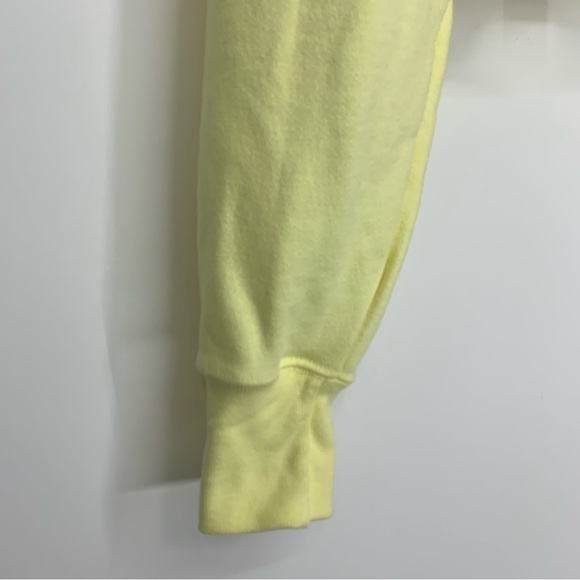 Champion Reverse Weave Lemon Yellow Thick Cropped Hoodie New Nwt Size Small - Picture 3 of 16